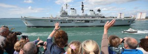 HMS Illustrious Leaves Portsmouth For Training Exercise In The Mediterranean