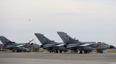 German Tornado jets are pictured on the ground at the air base in Incirlik, Turkey, January 21, 2016. © Tobias Schwarz / Reuters 