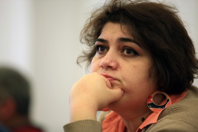 Khadija Ismayilova, a reporter for Radio Free Europe/Radio Liberty, was convicted of several financial crimes and sentenced to 7½ years in prison in a case criticized by human rights organizations. (Aziz Karimov/Associated Press)