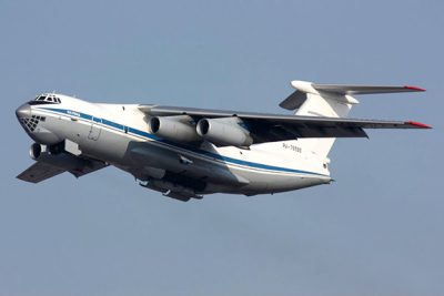 An illustrative photo of the Ilyushin 76 cargo plane which reportedly landed in Israel on two occasions in April 2016. (CC BY-SA 3.0 Igor Dvurekov/Wikipedia)An illustrative photo of the Ilyushin 76 cargo plane which reportedly landed in Israel on two occasions in April 2016. (CC BY-SA 3.0 Igor Dvurekov/Wikipedia)