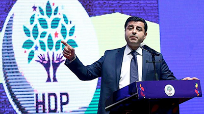 Selahattin Demirtas, the head of Turkey’s left-wing pro-Kurdish Peoples’ Democratic Party (HDP)