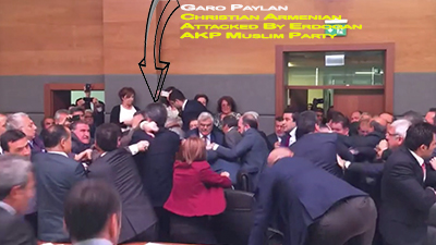 Garo Paylan attacked by Erdogan AKP Muslim Party