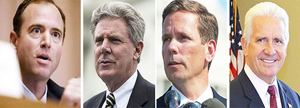 From left, representatives Adam Schiff, Frank Pallone, Robert Dold and Jim Costa