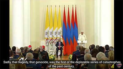 Pope speech armenian genocide