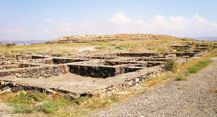 The archaeological excavation site at Karmir Blur