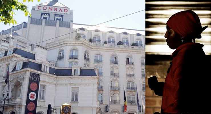 The Conrad Hotel in Brussels where the servants were held