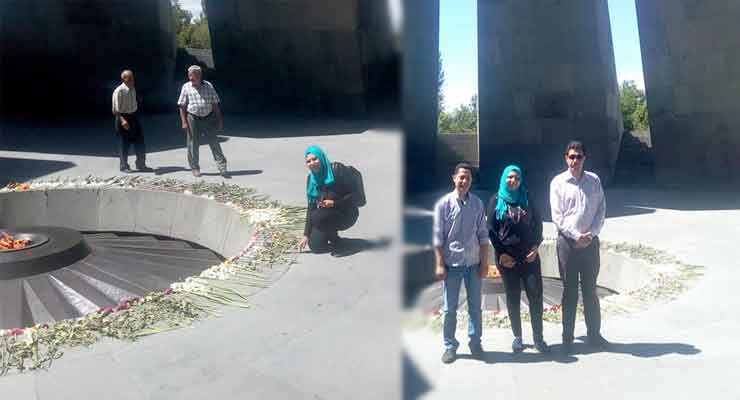 egyptian journalist visit Tsitsernakaberd Memorial