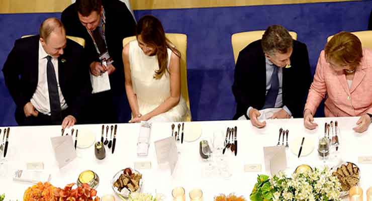 Melania Trump Vladimir Putin at G20