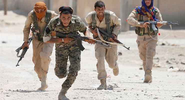 Kurdish fighters from the People’s Protection Units (YPG)